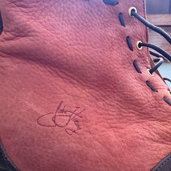 John Fluevog Bartoli Bootie in Orange/Tan Leather Women’s 8.5 - Picture 8 of 10